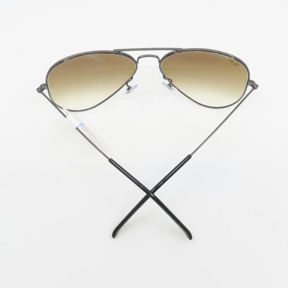 Ray-Ban RB 3025 004/51 58mm Gunmetal/Brown Gradient Aviator Metal Sunglasses - Picture 5 of 6